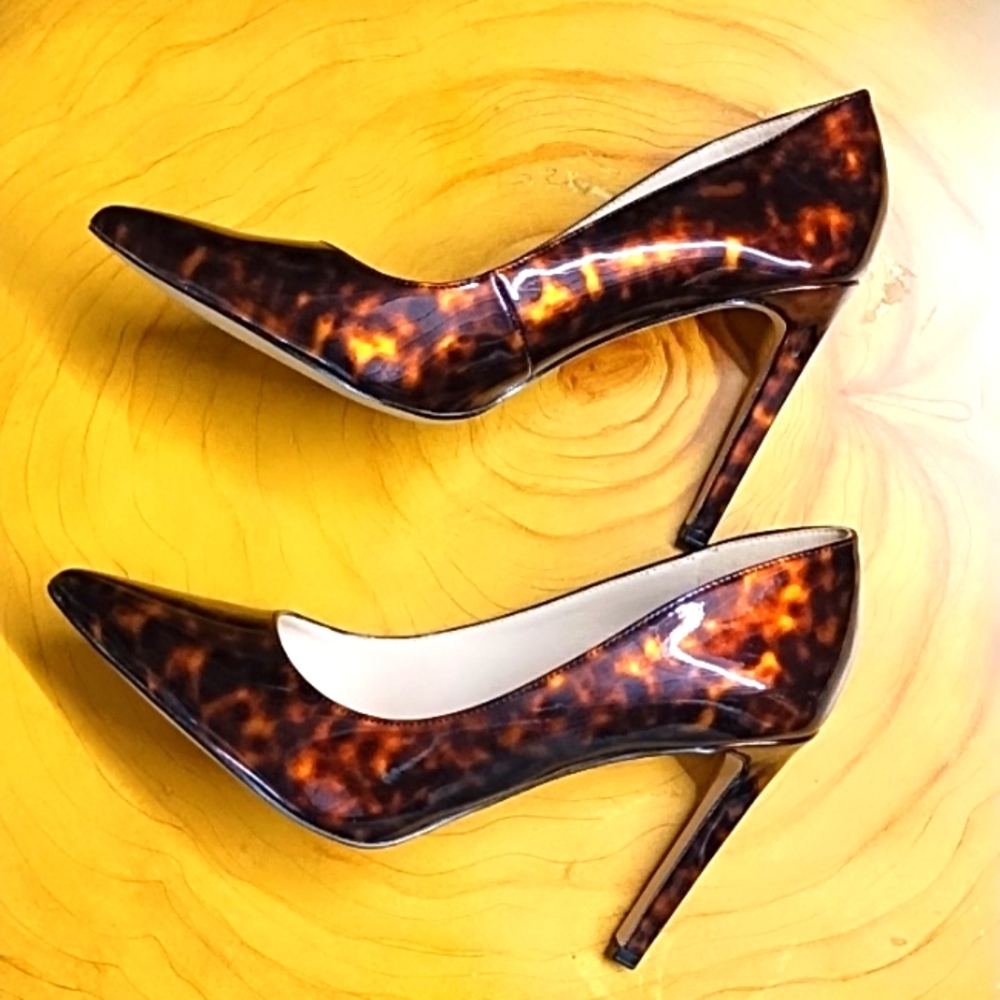 Nine West Leather 'Tatiana' Tortoise Stilletos Size 8.5 / Brand New